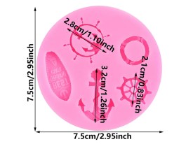 Molde silicona 5 figuras nauticas 